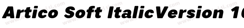 Artico Soft ItalicVersion 1000字体转换
